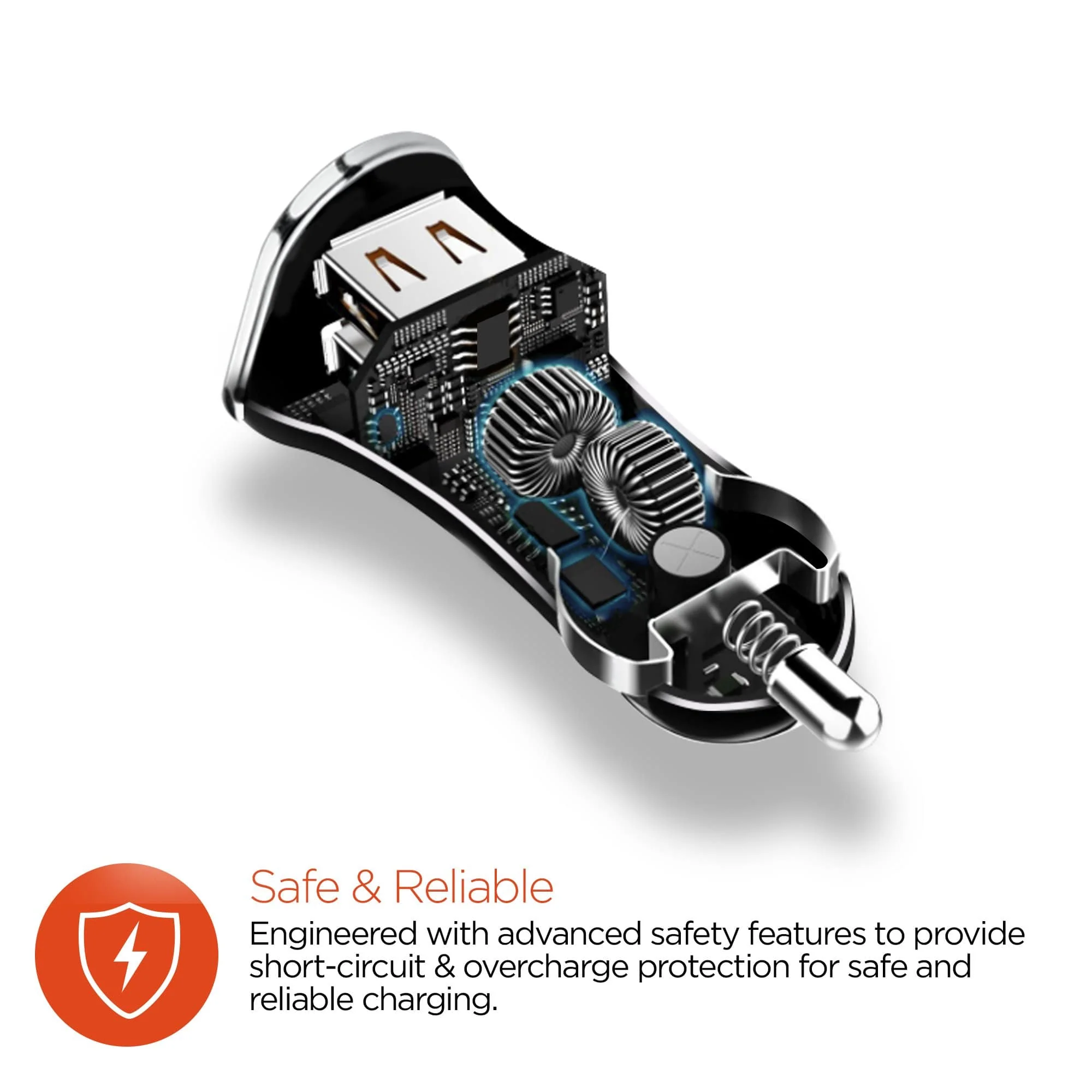 12VDC Micro USB Cigarette Lighter Adapter - Image 3